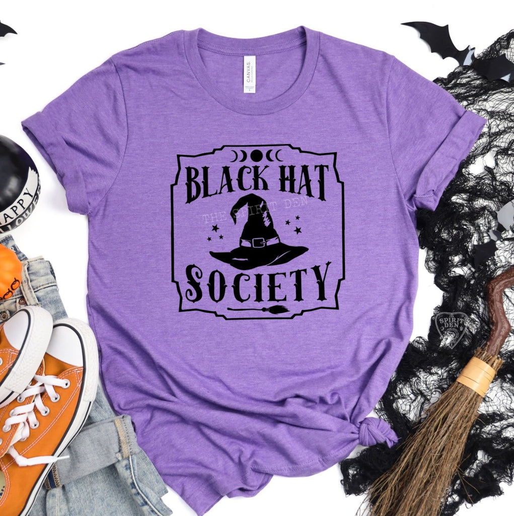 Black Hat Society Purple Unisex T-shirt
