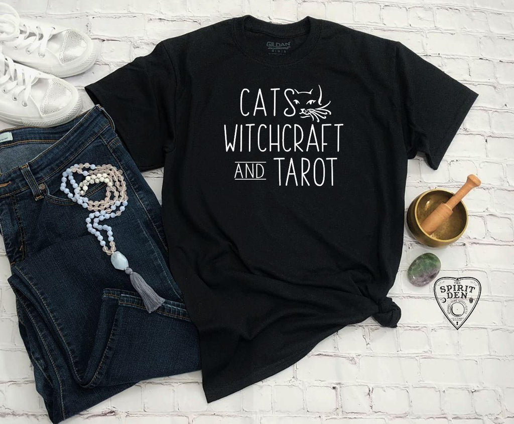 Cats Witchcraft and Tarot T-Shirt - The Spirit Den