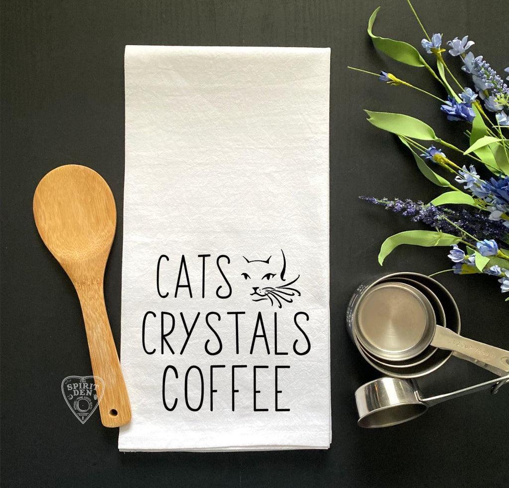 Cats Crystals Coffee Flour Sack Towel - The Spirit Den