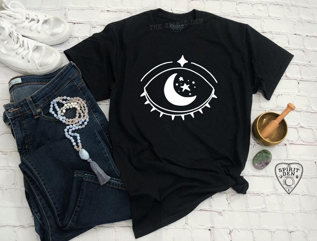 Celestial Vision (White Design) T-Shirt - The Spirit Den