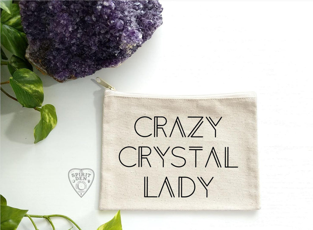 Crazy Crystal Lady Canvas Zipper Bag - The Spirit Den