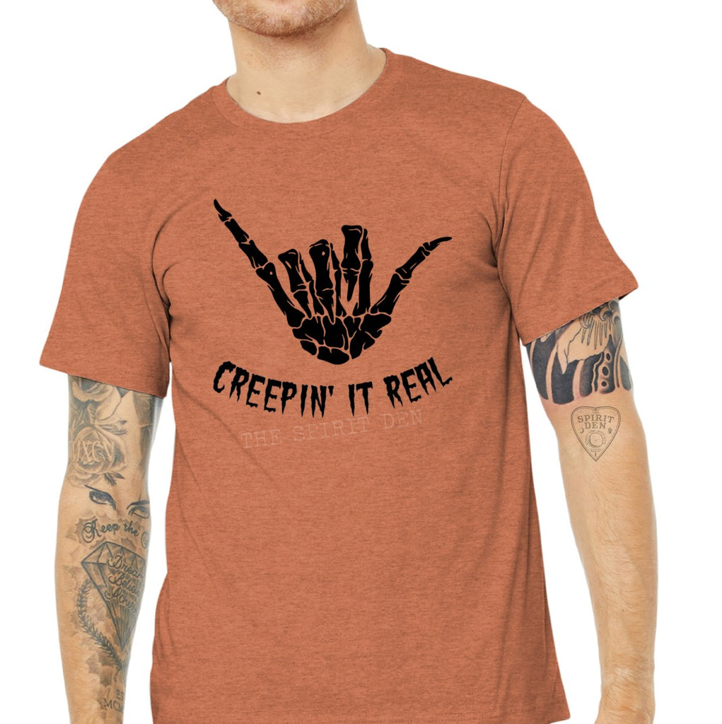 Creepin It Real Orange Unisex T-shirt