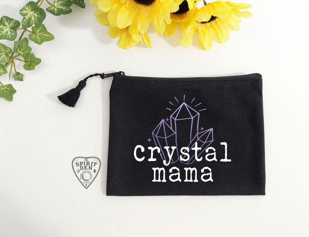 Crystal Mama Black Zipper Bag - The Spirit Den