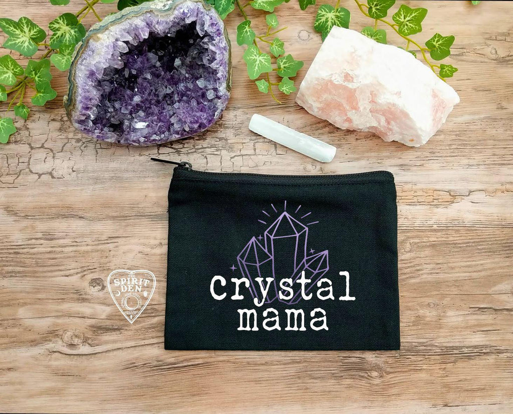 Crystal Mama Black Zipper Bag - The Spirit Den
