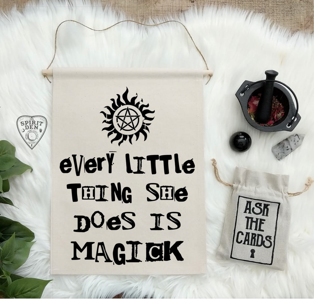 Every Little Thing She Does Is Magick Cotton Canvas Wall Banner