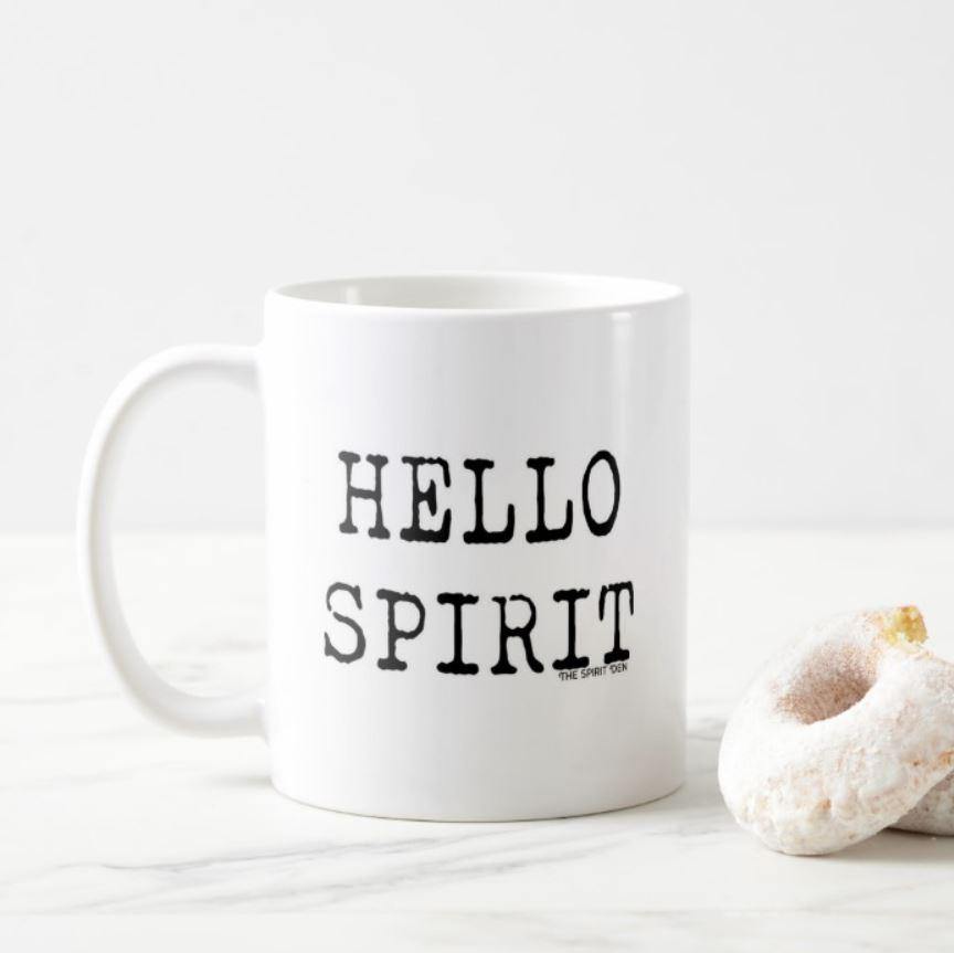 Hello Spirit White Mug - The Spirit Den