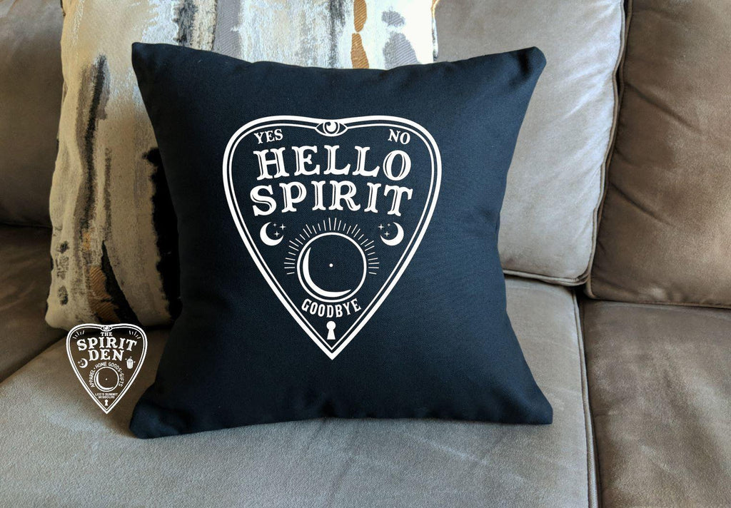 Planchette Hello Spirit Black Pillow - The Spirit Den