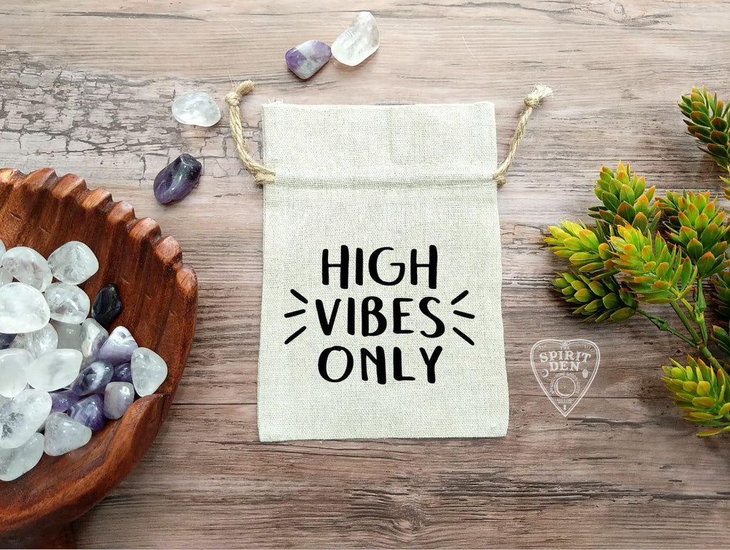 High Vibes Only Cotton Linen Deck Bag - The Spirit Den