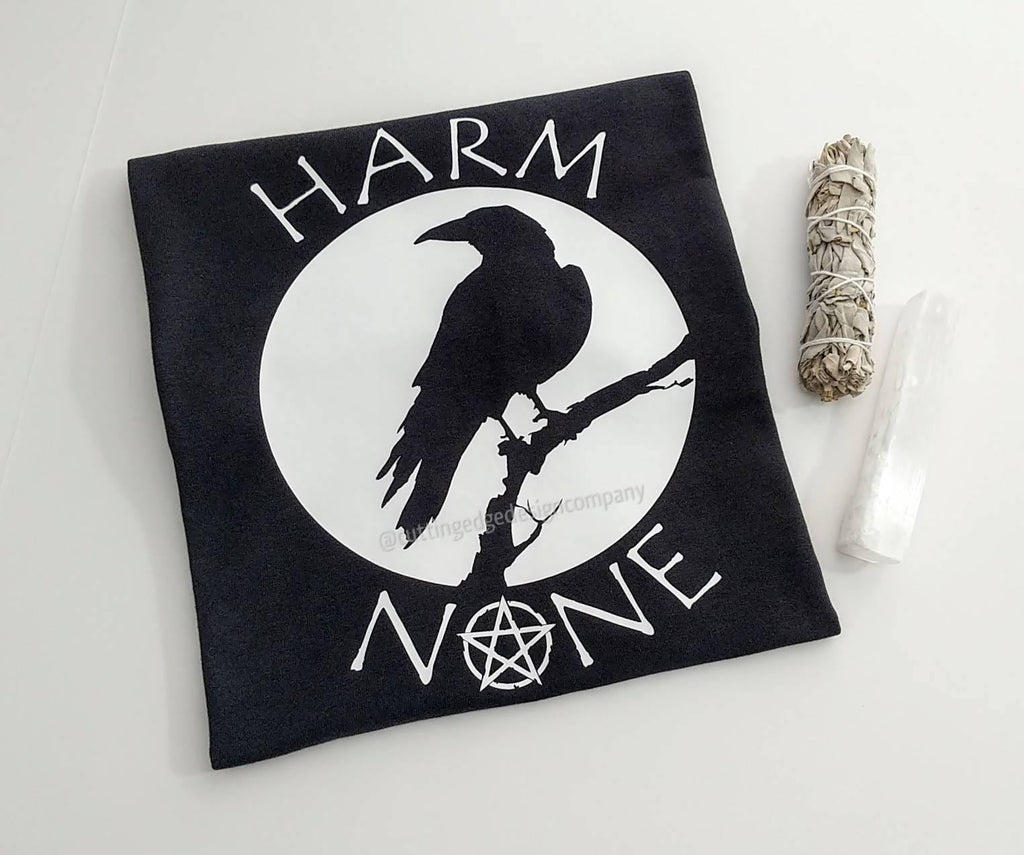 Harm None Raven Shirt - The Spirit Den