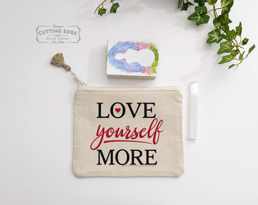 Love Yourself More Canvas Zipper Bag 