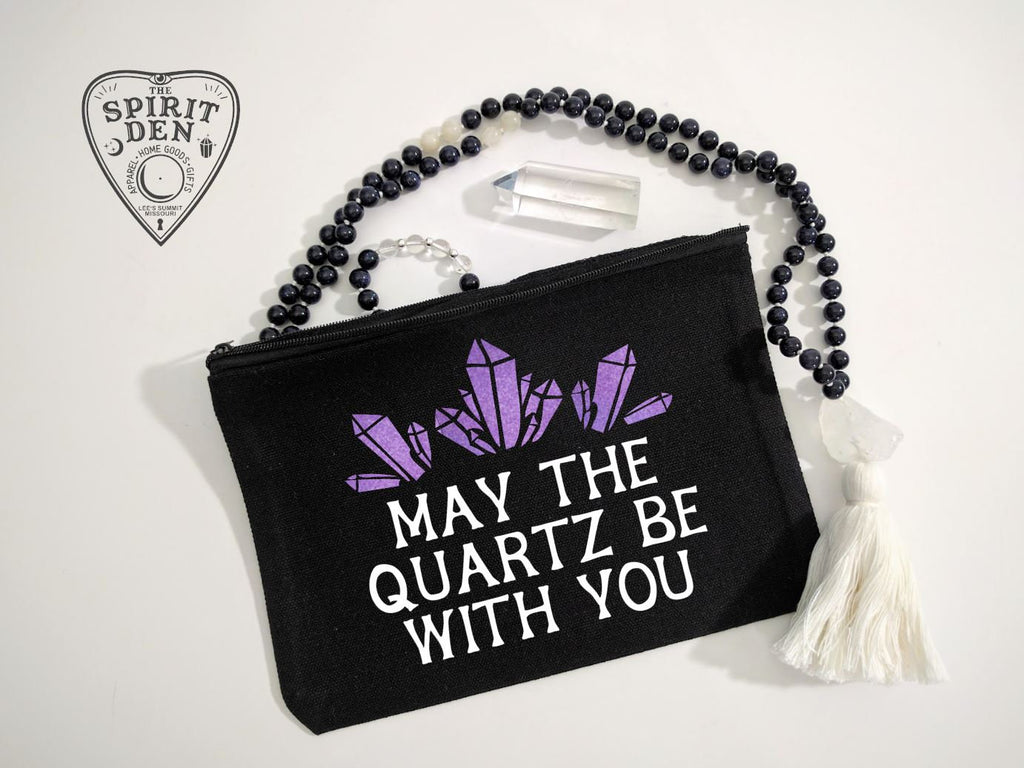 May The Quartz Be With You Black Zipper Bag 