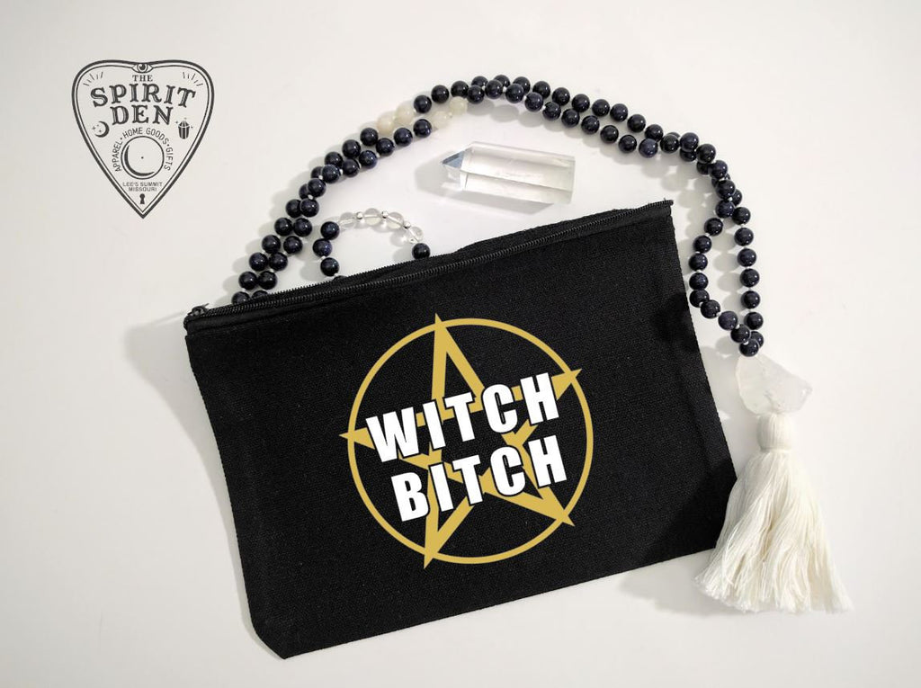 Witch Bitch Pentacle Canvas Zipper Bag 