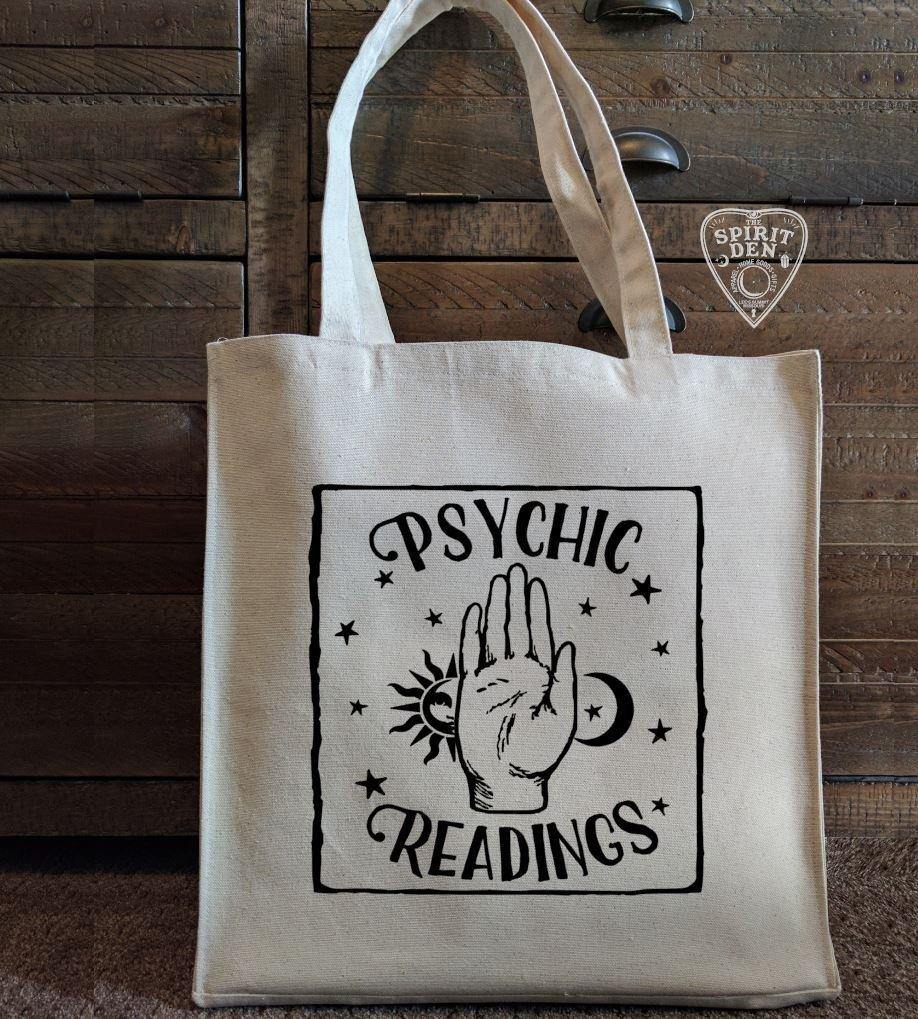 Psychic Readings Cotton Canvas Market Tote Bag - The Spirit Den