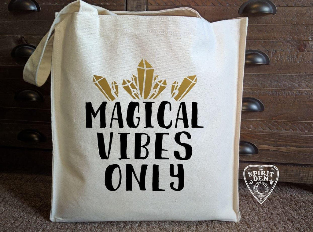 Magical Vibes Only Cotton Canvas Market Bag - The Spirit Den