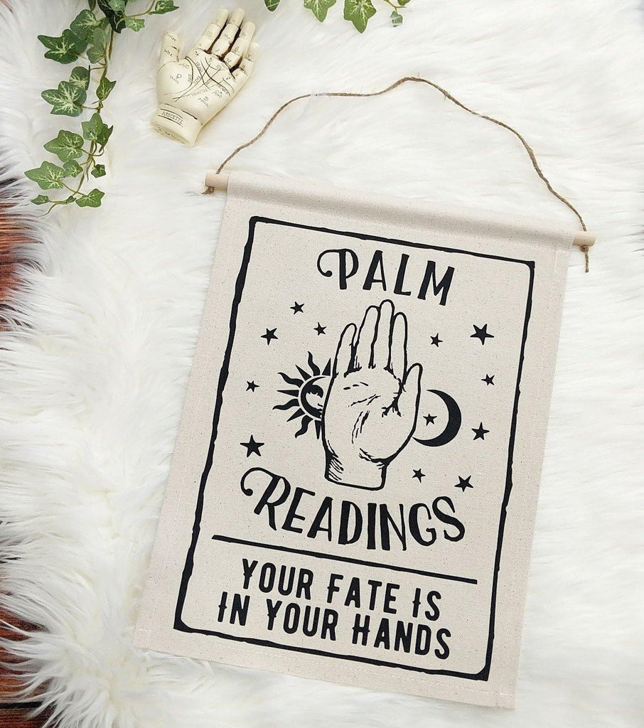 Palm Readings Canvas Wall Banner 