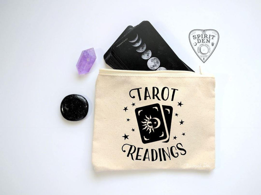 Tarot Readings Tarot Cards Canvas Zipper Bag 