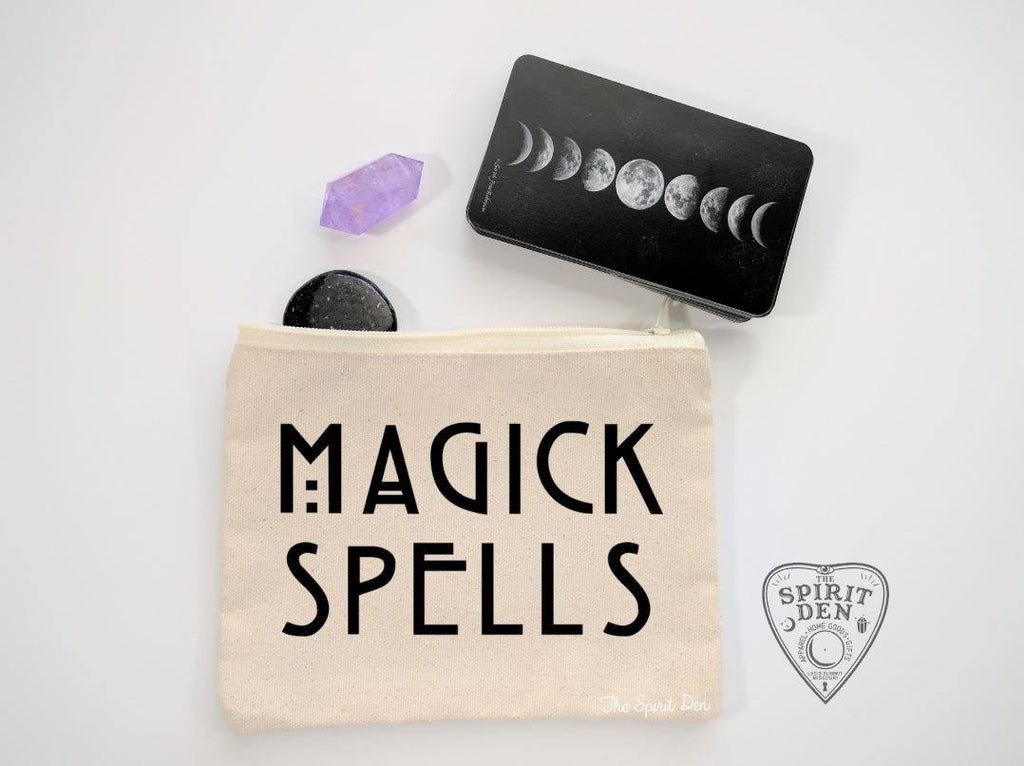 Magick Spells Canvas Zipper Bag 