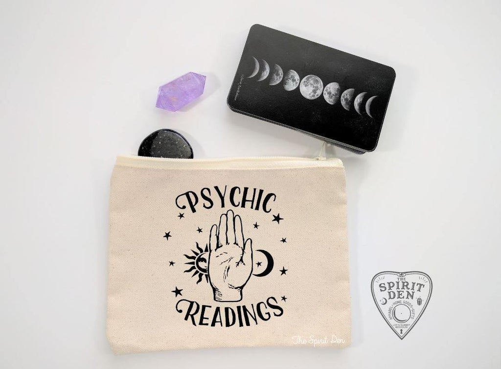 Psychic Readings Palmistry Canvas Zipper Bag 