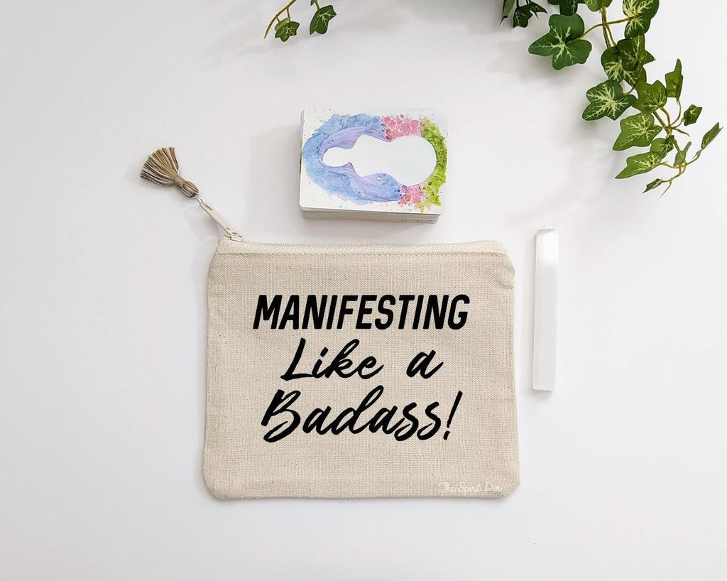 Manifesting Like A Badass Canvas Zipper Bag 