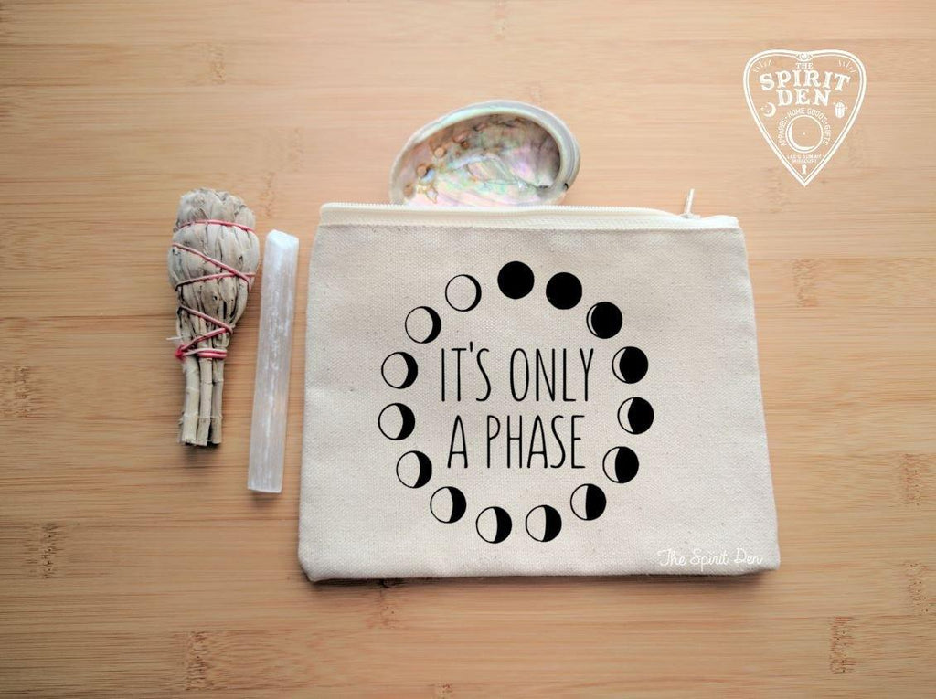 It's Only A Phase Moons Canvas Zipper Bag 