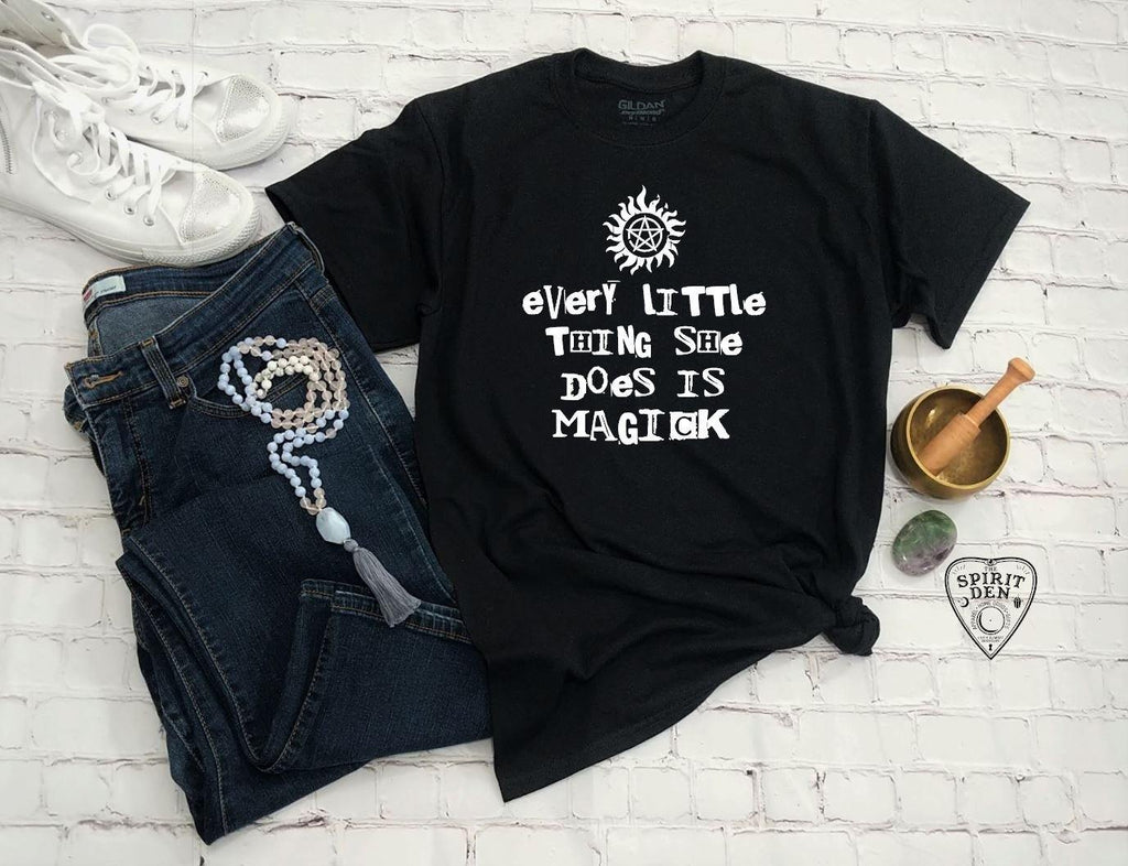 Every Little Thing She Does Is Magick Sun Pentagram T-Shirt - The Spirit Den