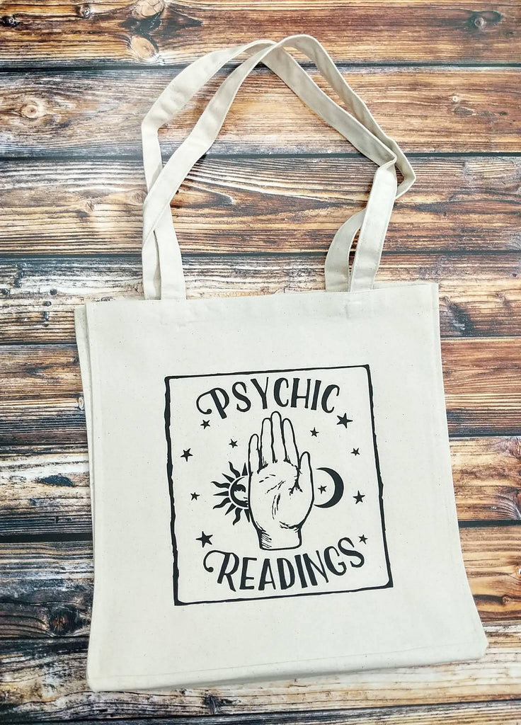 Psychic Readings Cotton Canvas Market Tote Bag - The Spirit Den