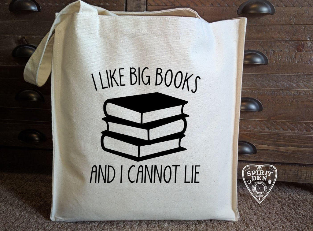 I Like Big Books and I Cannot Lie Cotton Canvas Book Bag - The Spirit Den