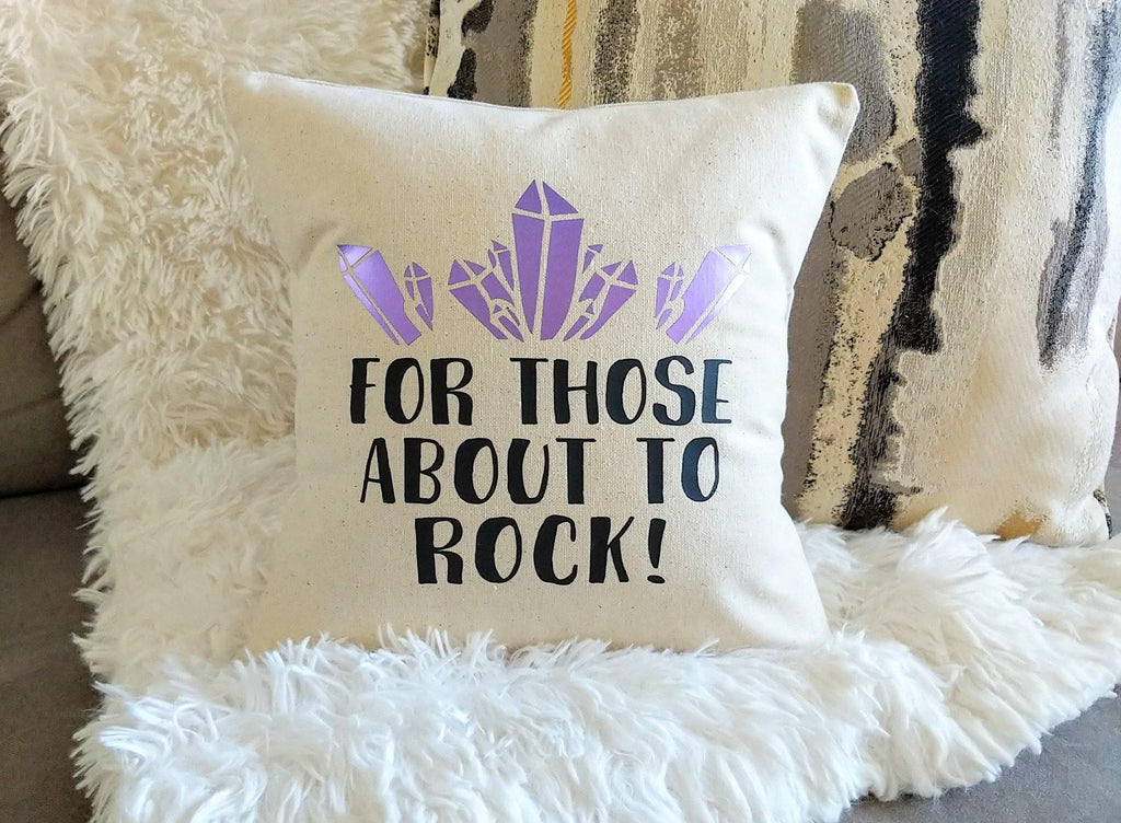 For Those About To Rock Crystal Cotton Pillow 
