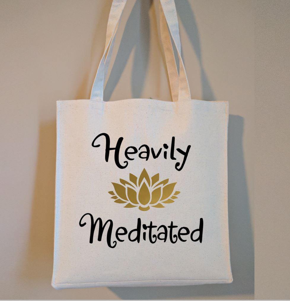 Heavily Meditated Cotton Canvas Market Bag - The Spirit Den