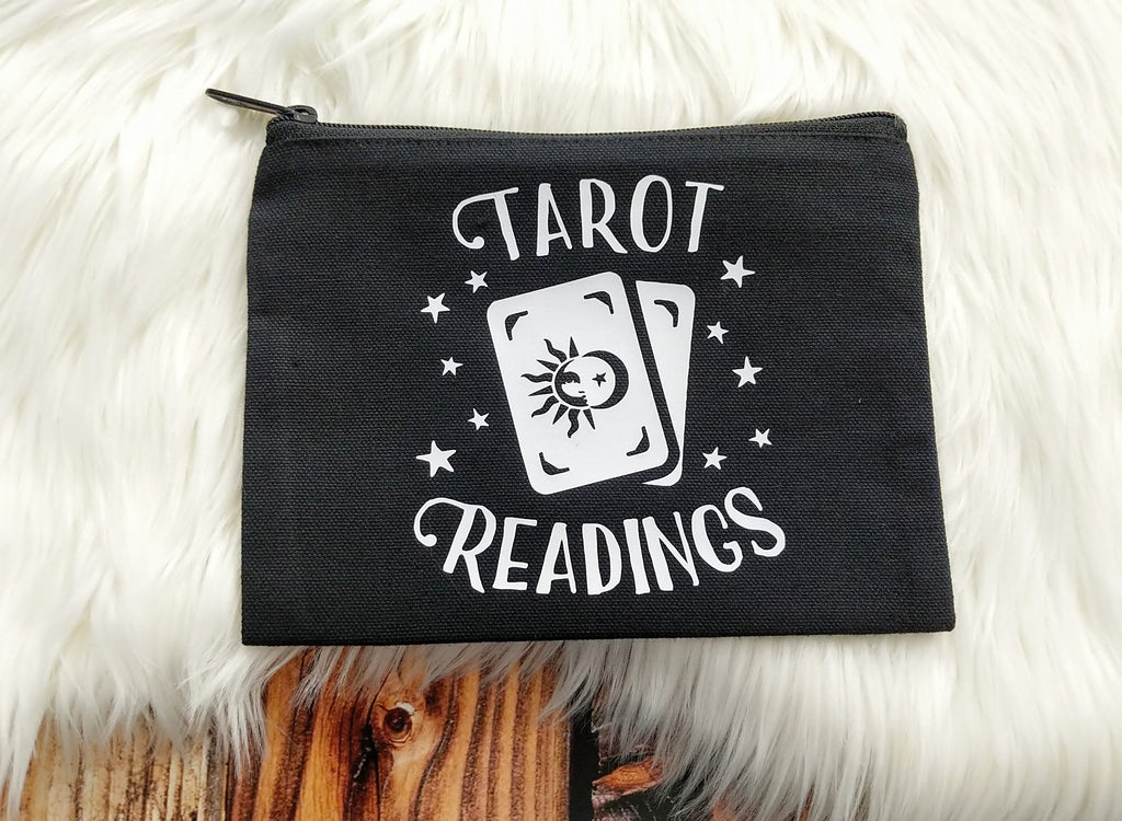 Tarot Readings Tarot Cards Black Zipper Bag 