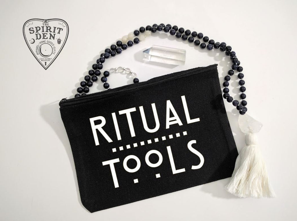 Ritual Tools Black Canvas Zipper Bag 