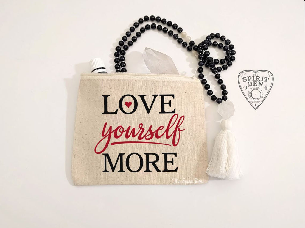 Love Yourself More Canvas Zipper Bag 