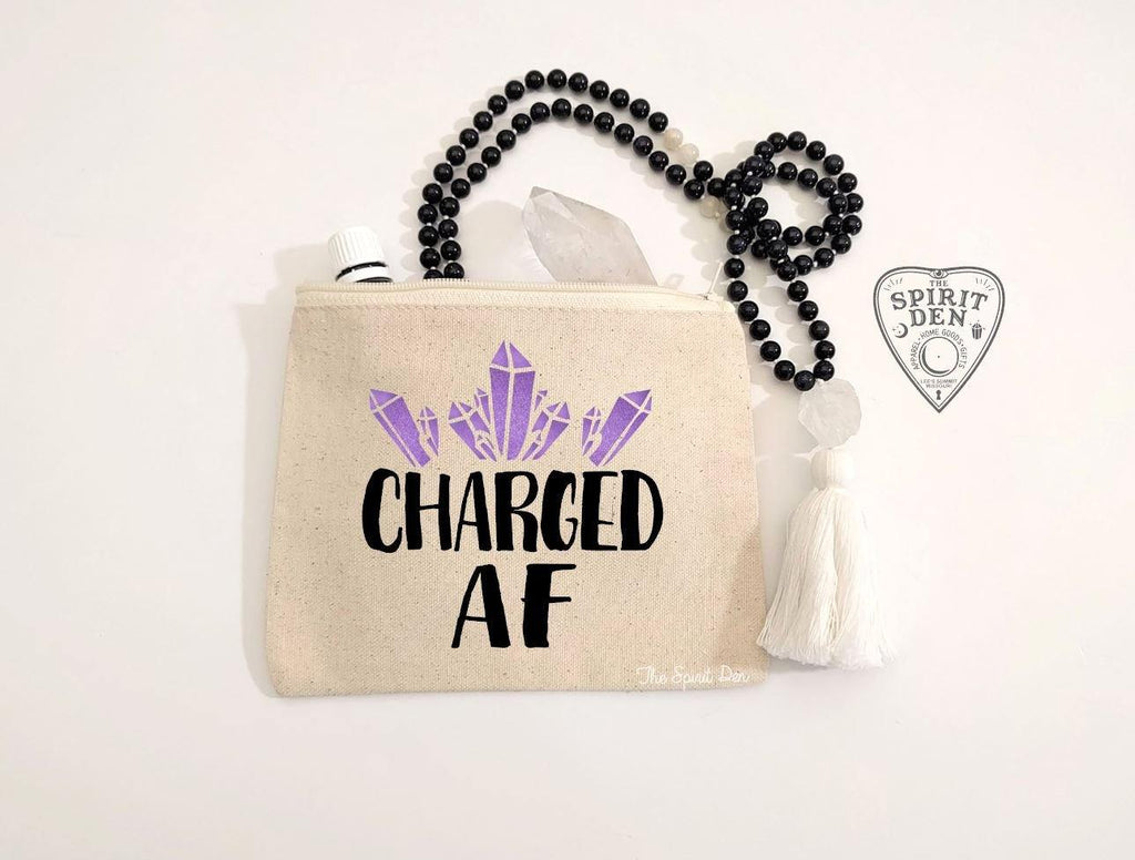 Charged AF Canvas Zipper Bag 