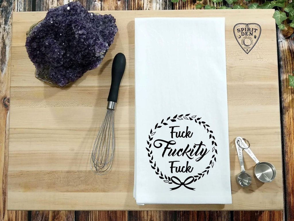 F#ck F#ckity F#ck Wreath Flour Sack Towel 