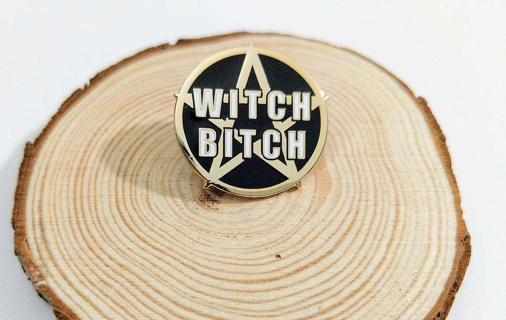 Witch Bitch Pentacle Enamel Pin 