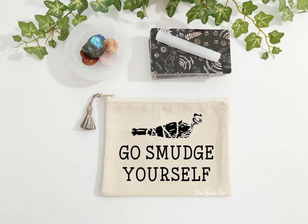 Go Smudge Yourself Sage Bundle Canvas Zipper Bag 