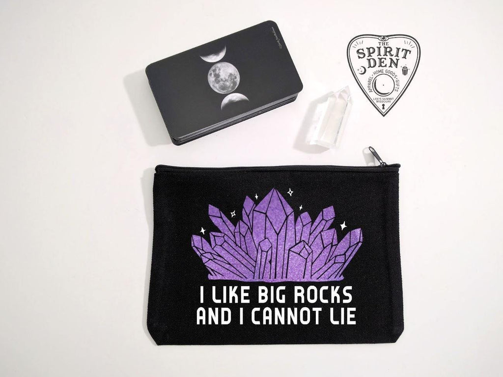 I Like Big Rocks and I Cannot Lie Black Zipper Bag 
