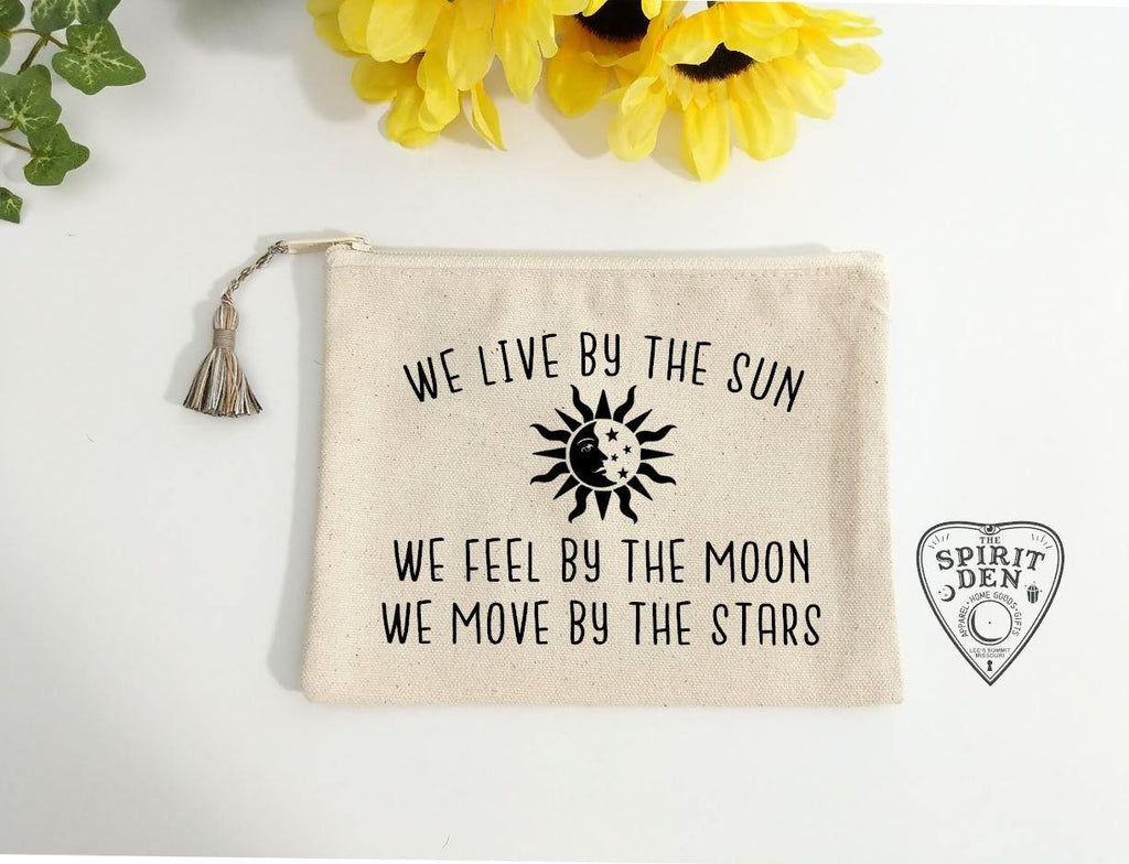 We Live By The Sun Feel By The Moon Move By The Stars Canvas Bag 
