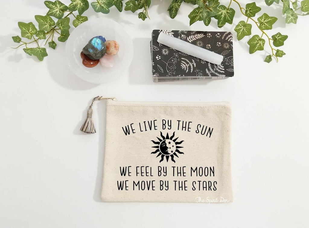 We Live By The Sun Feel By The Moon Move By The Stars Canvas Bag 