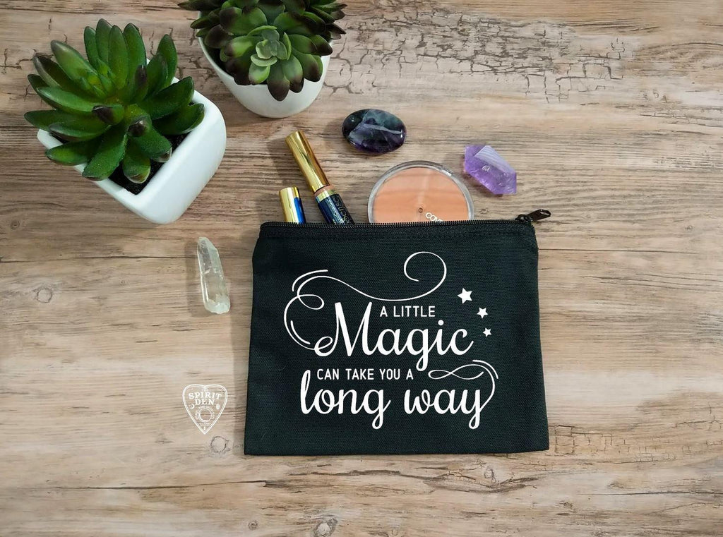 A Little Magic Can Take You A Long Way Black Zipper Bag 