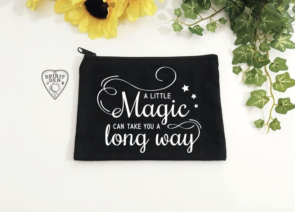 A Little Magic Can Take You A Long Way Black Zipper Bag 