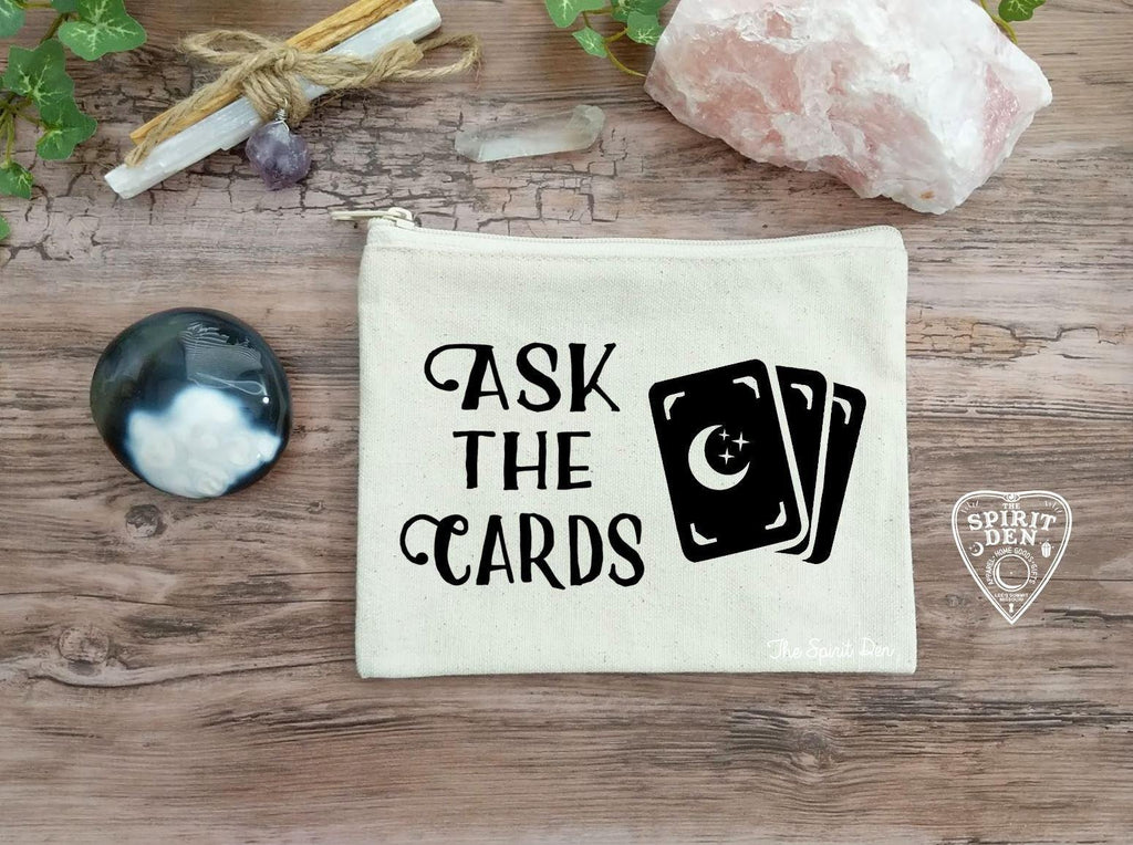 Ask The Cards Canvas Zipper Bag 