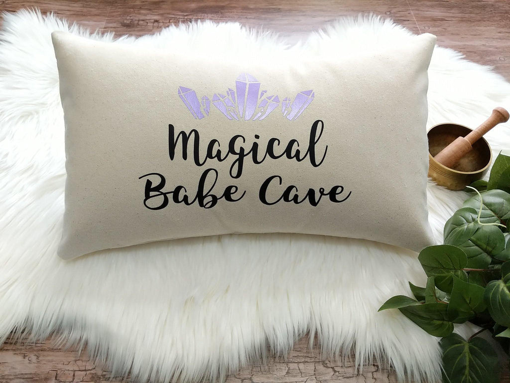 Magical Babe Cave Cotton Lumbar Natural Pillow  