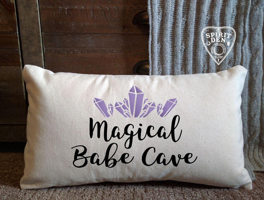 Magical Babe Cave Cotton Lumbar Natural Pillow  