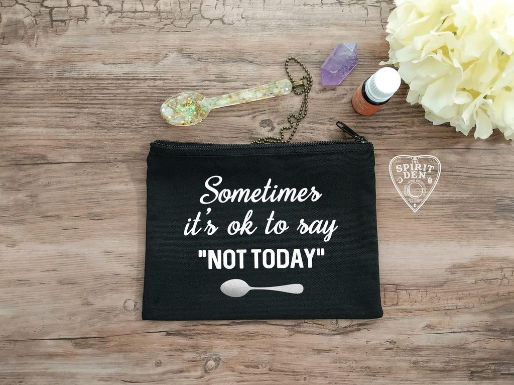 Sometimes Its Ok To Say Not Today Canvas Zipper Bag 