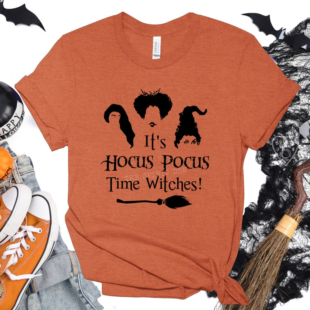 It's Hocus Pocus Time Witches Orange Unisex T-shirt