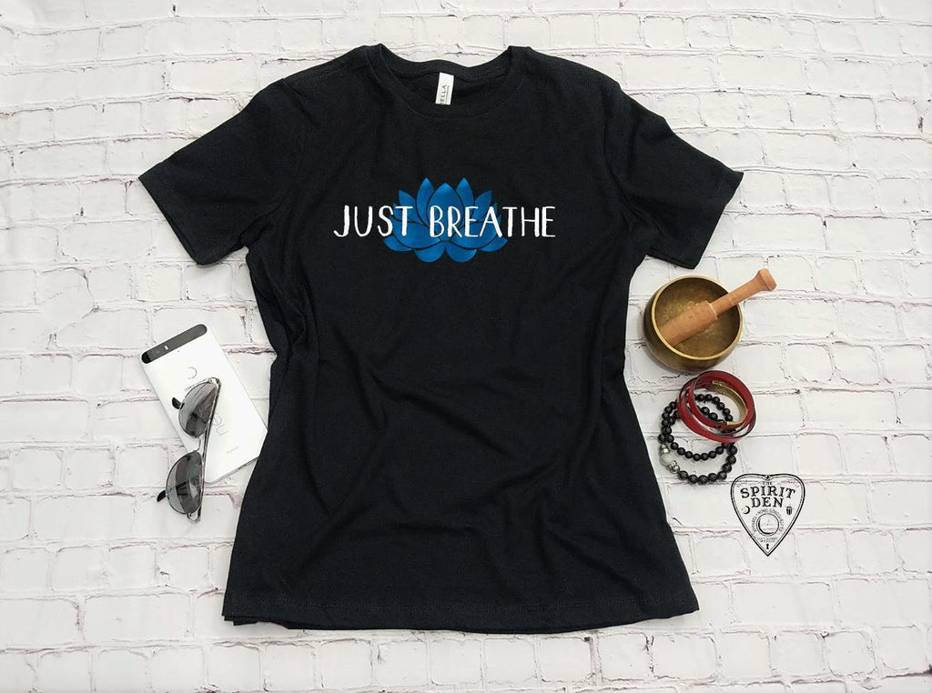 Just Breathe Lotus T-Shirt - The Spirit Den