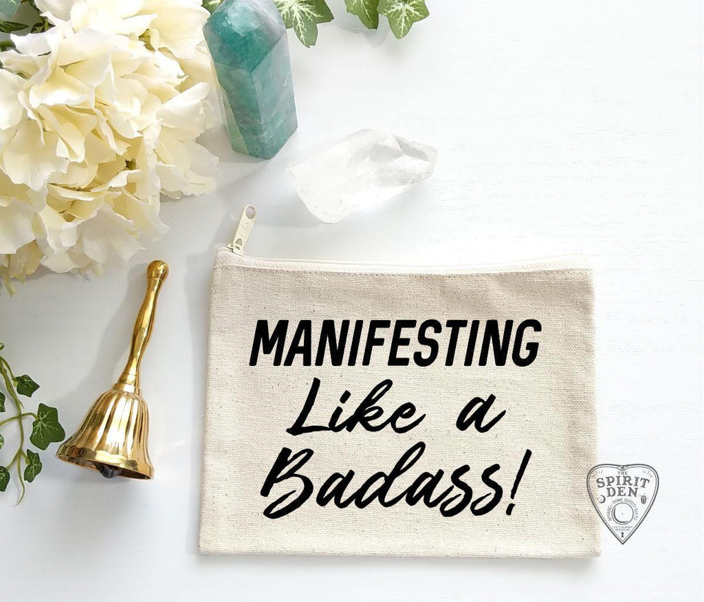 Manifesting Like A Badass Canvas Zipper Bag - The Spirit Den