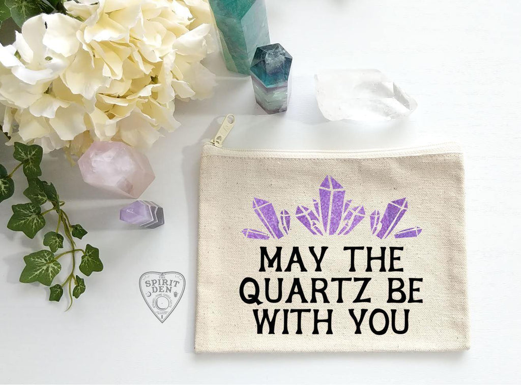 May The Quartz Be With You Canvas Zipper Bag - The Spirit Den