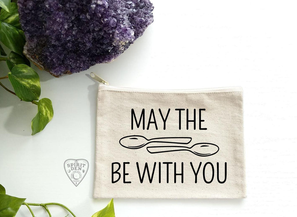 May The Spoons Be With You Canvas Zipper Bag - The Spirit Den